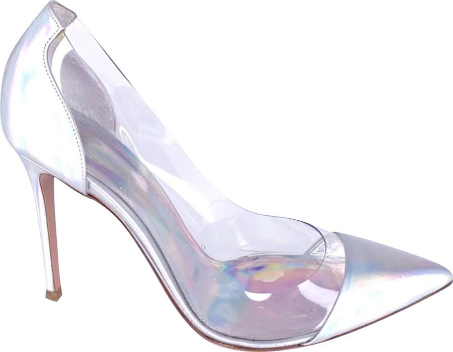 Gianvito Rossi Pre-owned Gianvito Rossi Plexi Laser Pumps in Zilver Patent