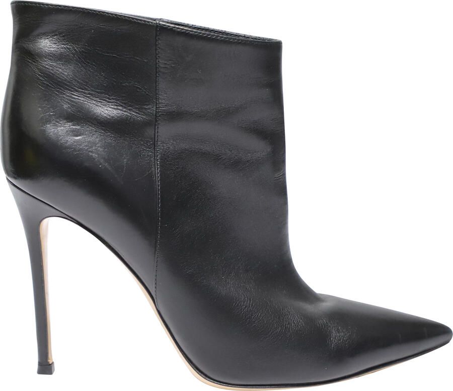 Gianvito Rossi Pre-owned Gianvito Rossi Rits Enkellaarsjes in Zwart Leer