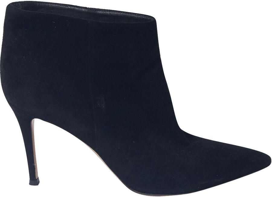 Gianvito Rossi Pre-owned Gianvito Rossi Stiletto Enkellaarzen in Zwart Suède