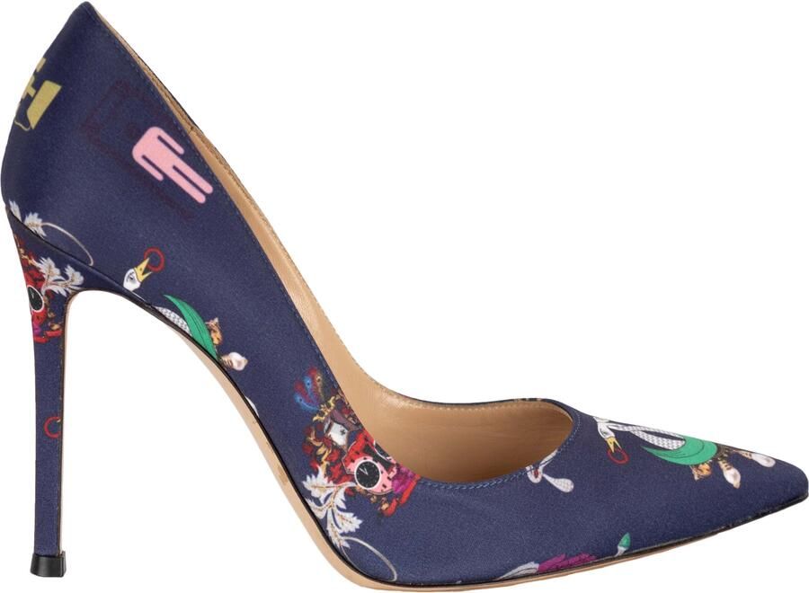 Gianvito Rossi Pre-owned Gianvito Rossi Zijden Bedrukte Hakken '10s
