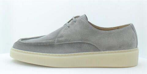 Giorgio 137126 grijze suède veterschoen met roomwitte rubber zool