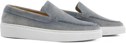Giorgio 13781 grijze suède loafer met witte zool
