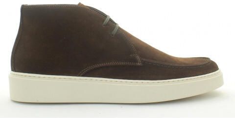 Giorgio 13792 donker bruine (chocolate) suede veterschoen met rubber zool