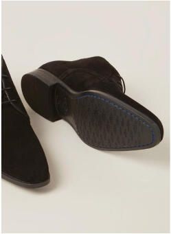 Giorgio 38205 halfhoge suede zwarte veterschoen