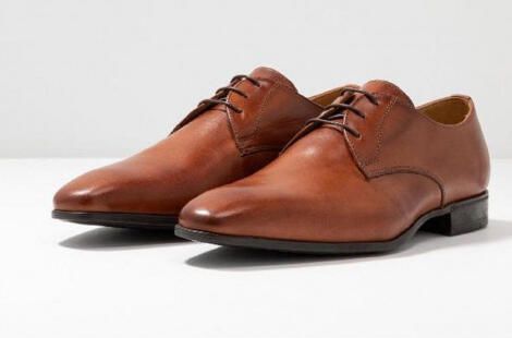 Giorgio 46998 Bruin kleurige leren veterschoen (05 Cognac)