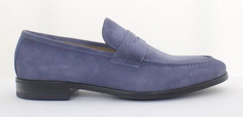 Giorgio 50504 blauwe suède instappers met rubber zool