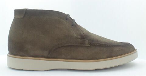 Giorgio 56414 taupe kleurige suède veterschoen met lichte rubber zool