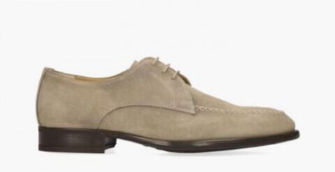 Giorgio 79418 zandkleurige suède veterschoenen beige