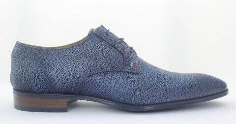 Giorgio 964183 blauwe leren veterschoenen