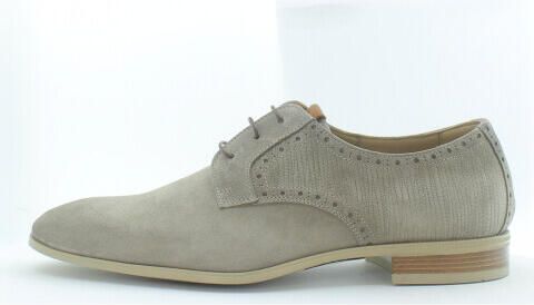 Giorgio 964192 Beige suède veterschoen met rubber zool