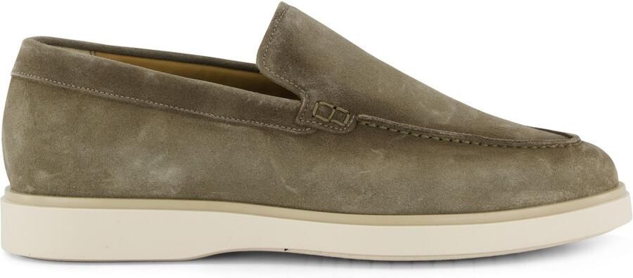Giorgio Nette loafers groen leer suede effen