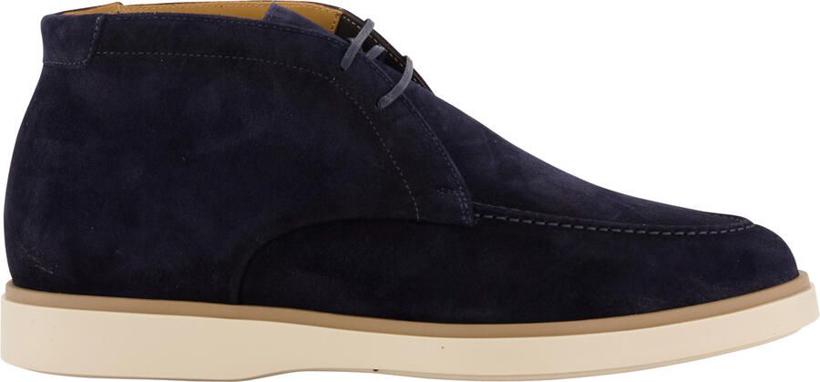 Giorgio Schoenen donkerblauw suède & lichte zool