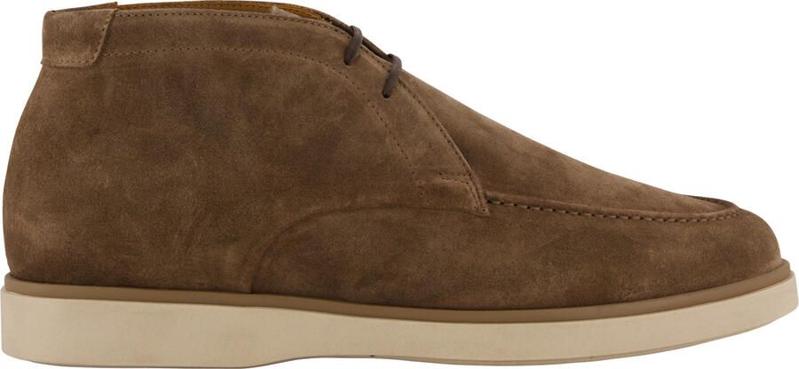 Giorgio Schoenen lichte zool met bruin suède