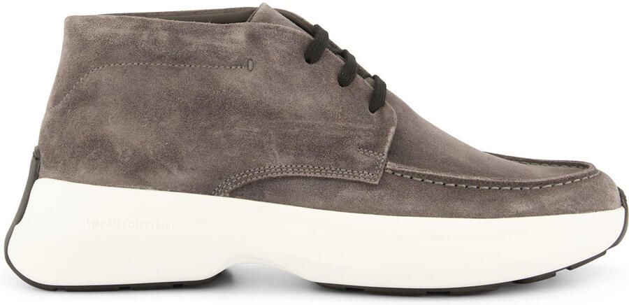 Giorgio sneakers hoog effen suede grijs lichte zool