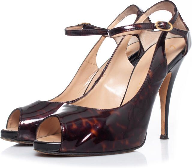 Giuseppe Zanotti Pre-owned Giuseppe Zanotti peep-toe sandalen van lakleer