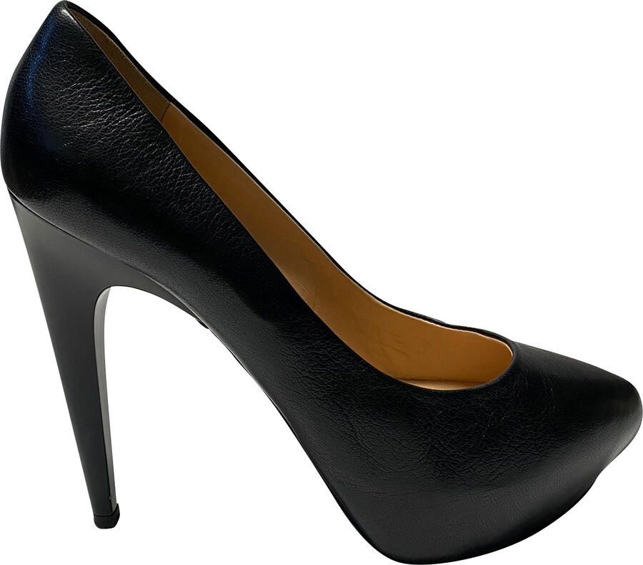 Giuseppe Zanotti Pre-owned Giuseppe Zanotti Platform Hakken in Zwart Leer