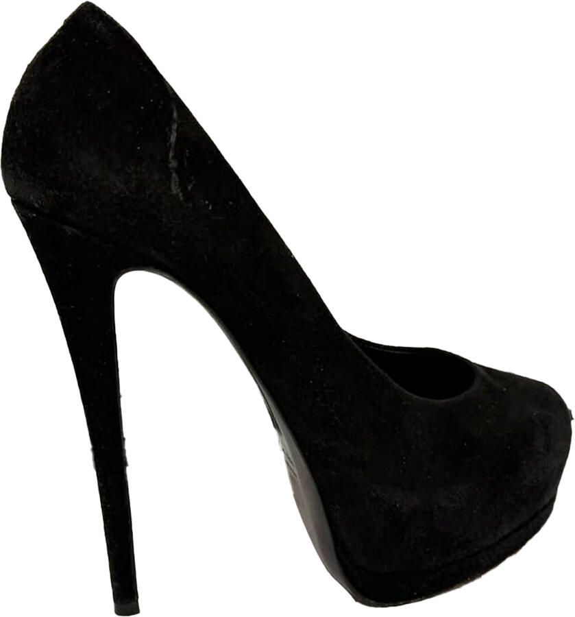 Giuseppe Zanotti Pre-owned Giuseppe Zanotti pumps met ronde neus en plateauzool in zwart suède.