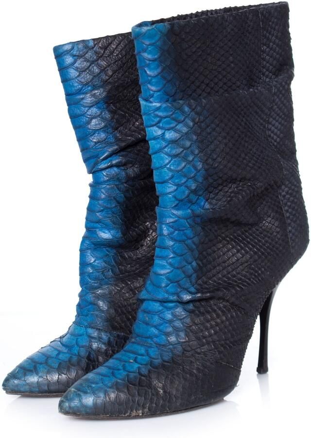 Giuseppe Zanotti Pre-owned Giuseppe Zanotti Python leren halve laarzen