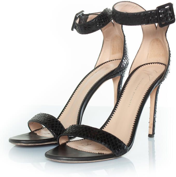 Giuseppe Zanotti Pre-owned Giuseppe Zanotti Python sandalen in zwart
