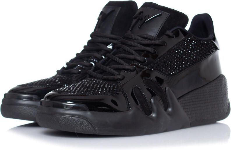 Giuseppe zanotti TALON zwarte trainers met rhinestones