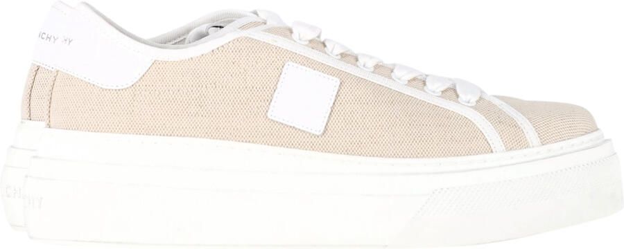 Givenchy Pre-owned Givenchy City Platform Sneakers in Beige Canvas