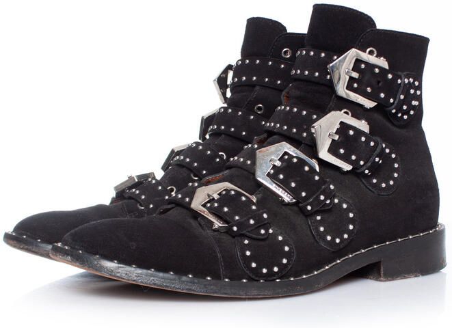 Givenchy Pre-owned Zwarte laarzen met studs en gespen van Givenchy