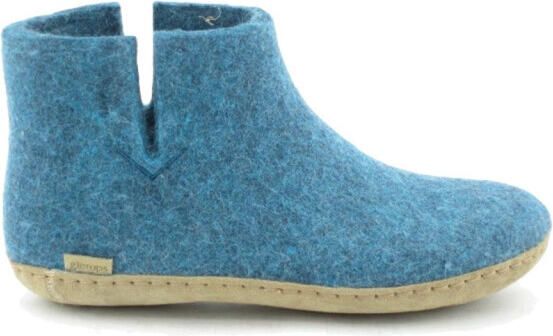 Glerups Low boot leather sole g 06-petrol