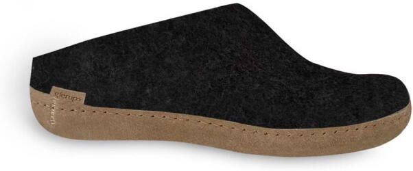 Glerups Slip-on leather sole b 02-charcoal