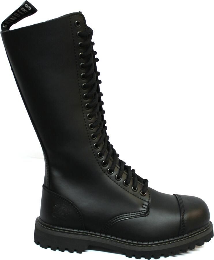 Grinders Slijpmachines Unisex Zwarte Punk Militaire Laarzen-King CS