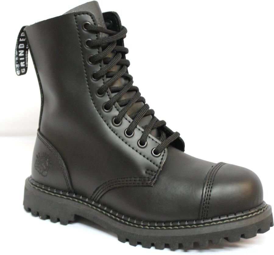 Grinders Stag CS zwarte unisex veiligheidsstalen neus militaire punklaarzen