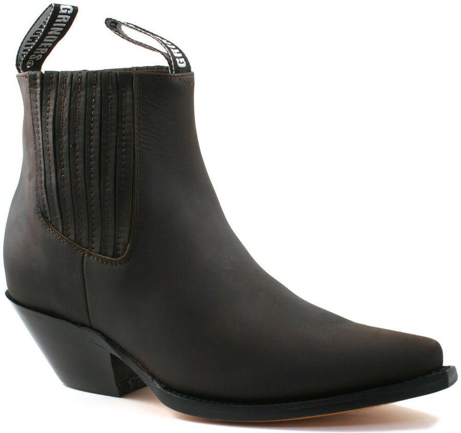 Grinders Unisex Bruine Western Chelsea Laarzen-Mustang