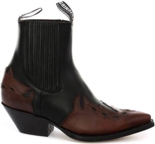 Grinders Unisex lederen zwarte westernlaarzen Arizona Lo