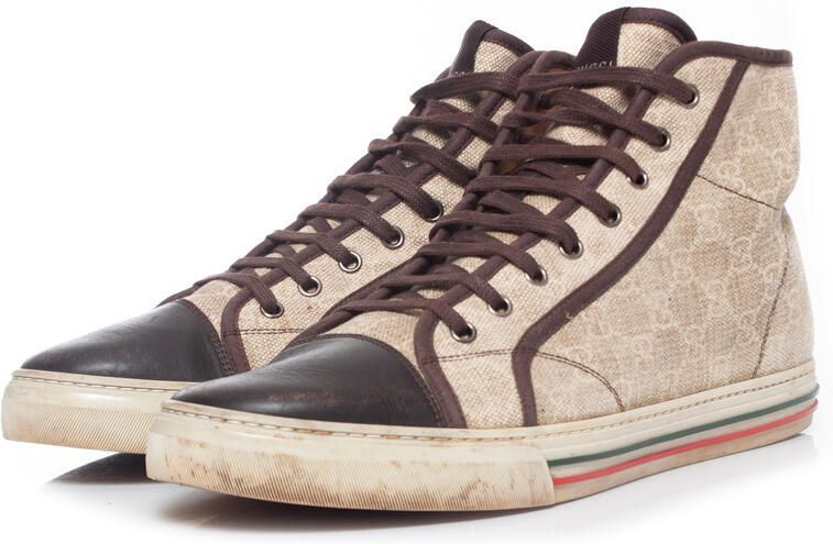 Gucci Pre-owned Gucci Beige canvas sneakers