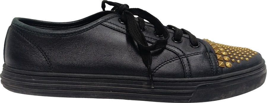 Gucci Pre-owned Gucci California Studded Lage Sneakers in Zwart Leer