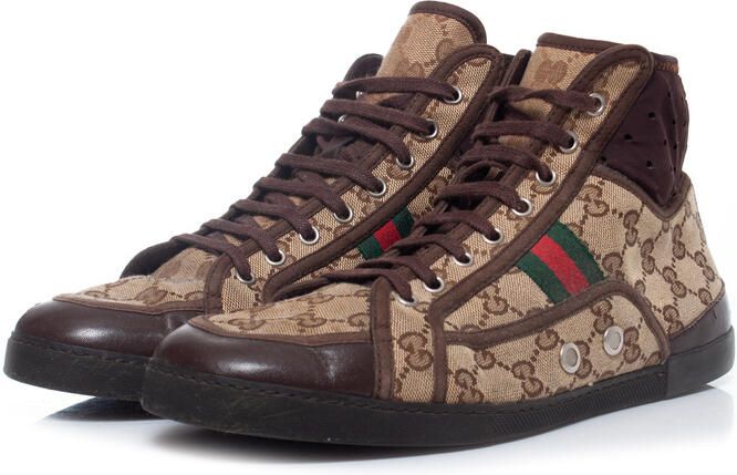 Gucci Pre-owned Gucci GG canvas hoge sneakers