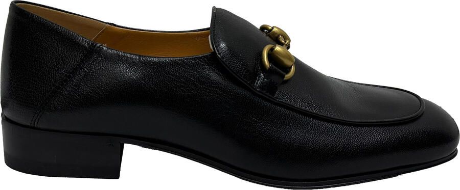 Gucci Pre-owned Gucci Horsebit instappers in zwart leer