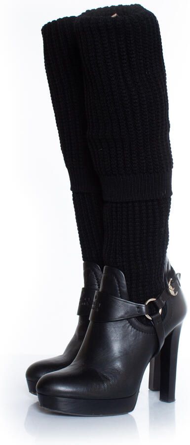 Gucci Pre-owned Zwarte over de knie soklaarzen