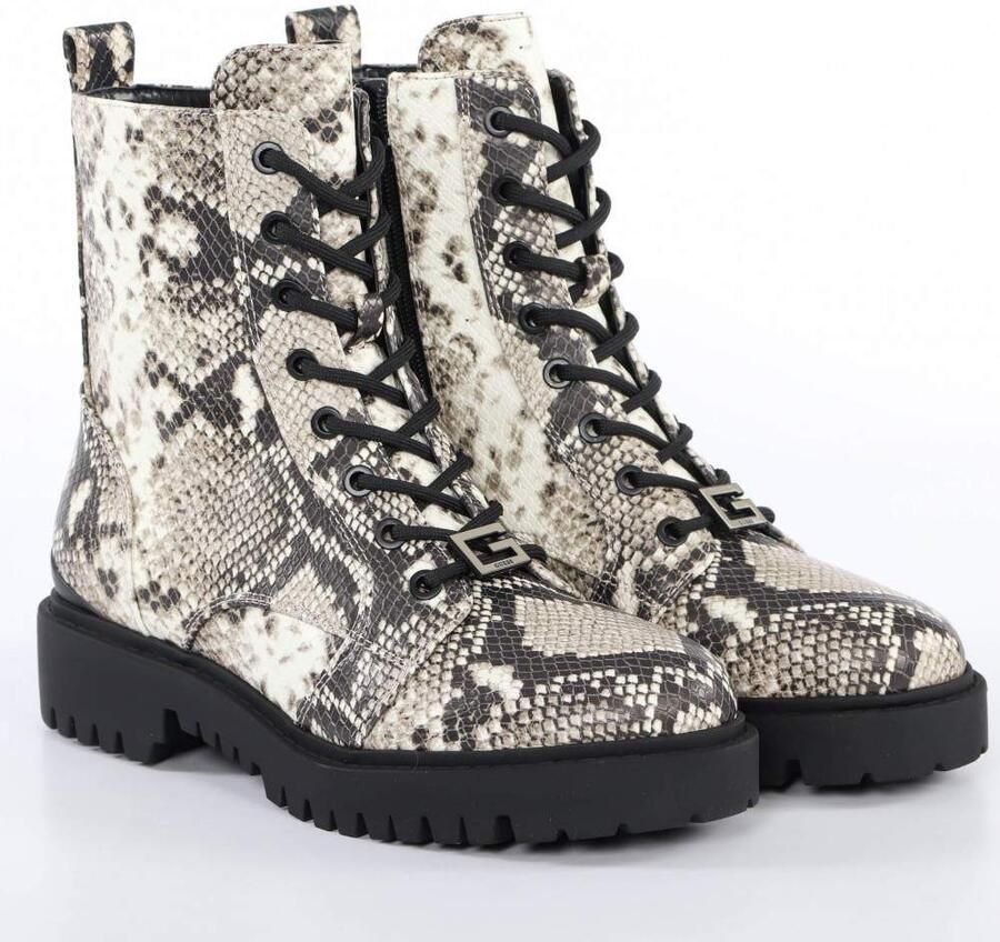 Guess dames enkellaarsjes van Anfibio met krokodillenprint