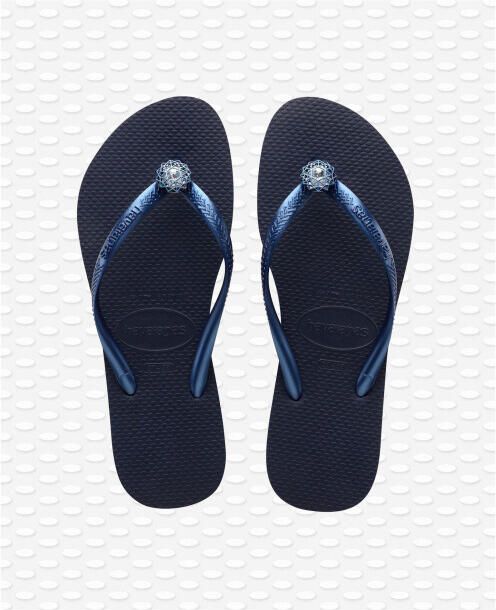 Havaianas Crystal poem navy slipper