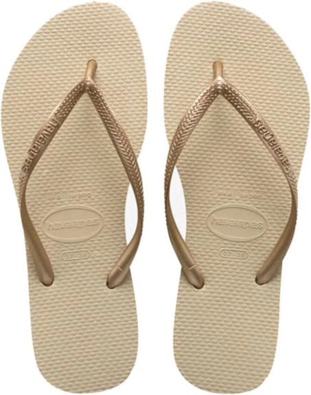 Havaianas Slim sand grey light golden teenslippers dames