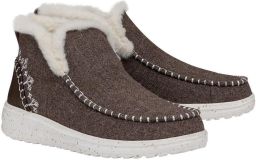 Hey Dude HEYDUDE Denny Wol Faux Schapenvacht Dames Walnoot Boots