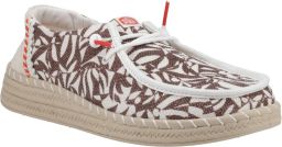 Hey Dude HEYDUDE Wendy Espadrille Retro Palm Katoenmix Dames Downtown Bruin Egret Espadrilles