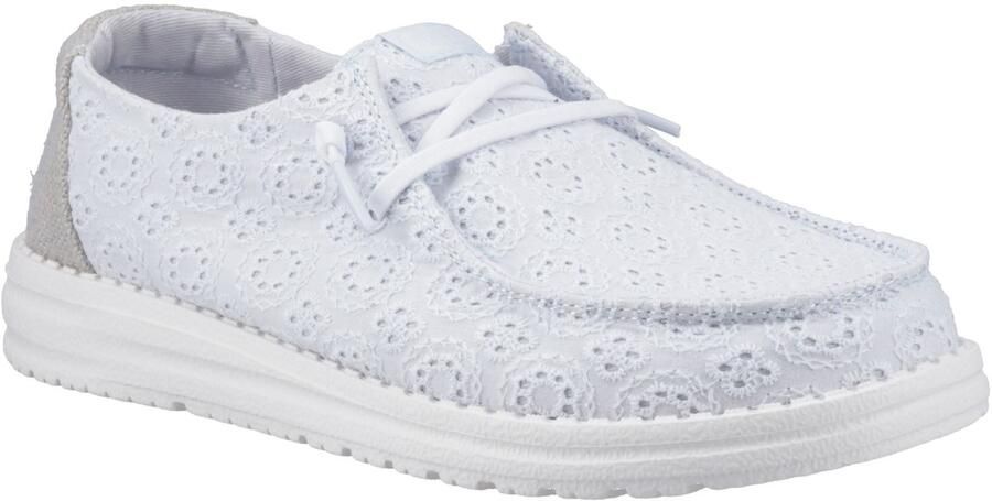 Hey Dude HEYDUDE Wendy Eyelet Lace Katoenmix Vrouwen Antiek Blauw Moccasins Schoenen
