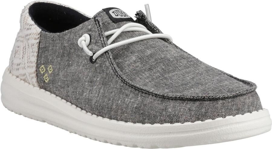 Hey Dude HEYDUDE Wendy Funk Surf Baja Katoenmix Dames Zwart Multi Mocassins Schoenen