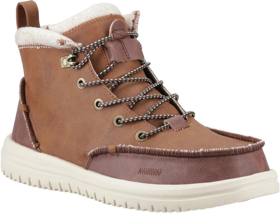 HEYDUDE Bradley Tumbled Classic Polyurethaan Heren Cognac Multi Enkellaarzen