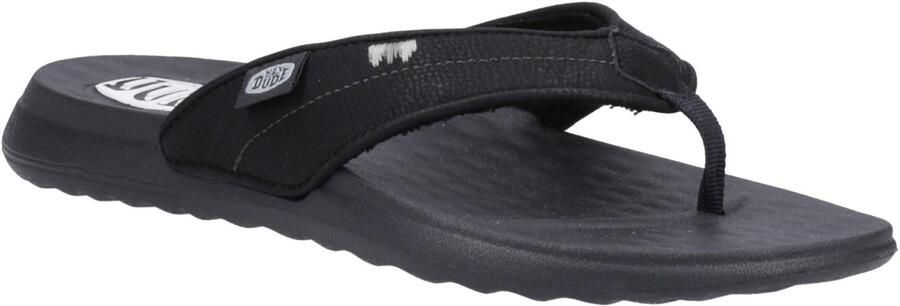 HEYDUDE Christi Flip Classic Dames Zwarte Sandalen