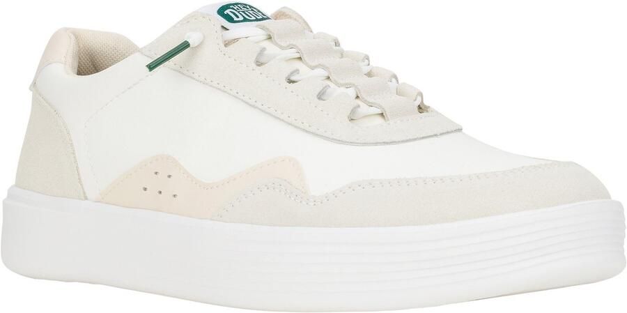 HEYDUDE Hudson Classic Suede Heren Licht Beige Wit Sportschoenen