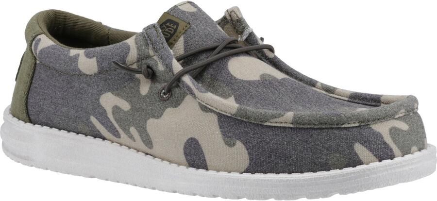 HEYDUDE Wally gewassen camo polyester bootschoenen voor heren