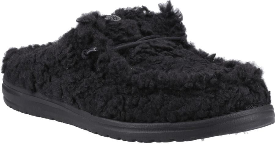 HEYDUDE Wally Polyester Heren Zwarte zwarte Muilezels