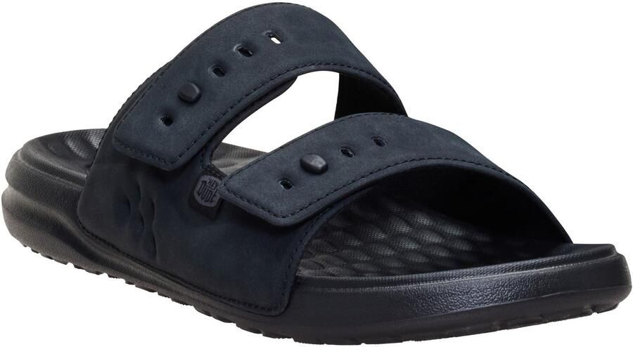 HEYDUDE Wave 2 Strap Polyurethaan Heren Zwart Zwarte Sandalen